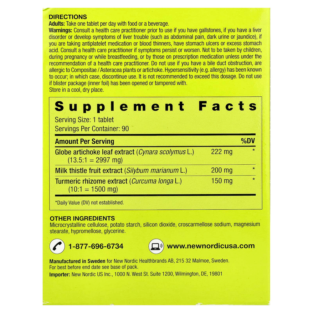 New Nordic, Active Liver ™, 90 таблеток