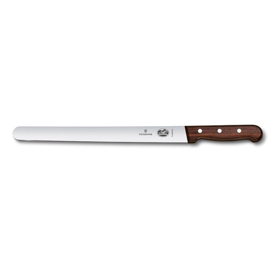 Нож для нарезки ломтиками 30 см ручка розовое дерево Victorinox Rosewood