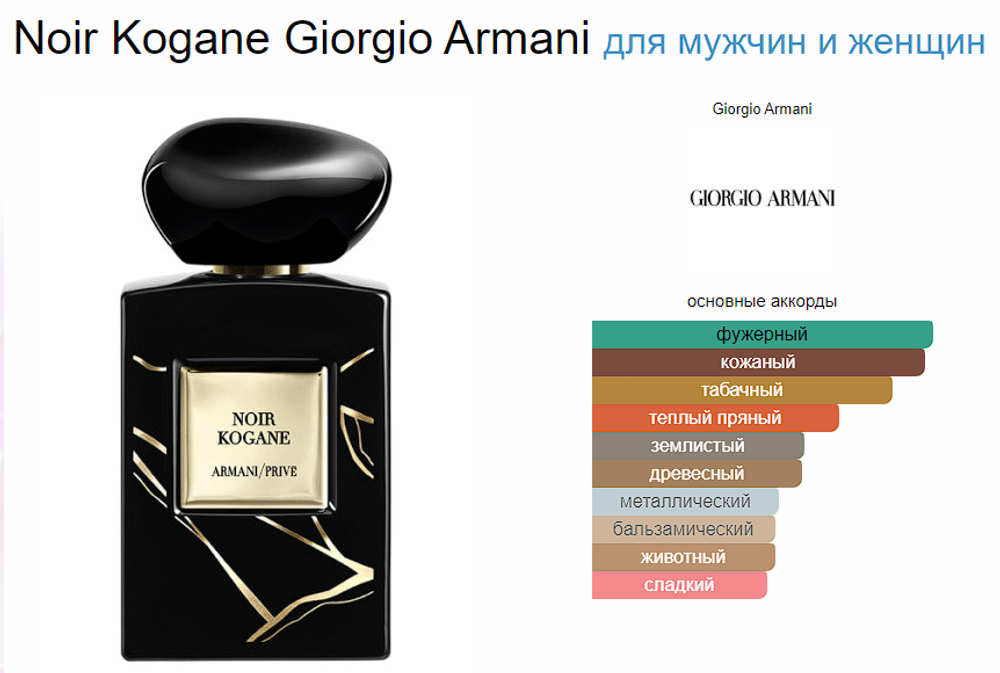 Giorgio Armani Noir Kogane Giorgio