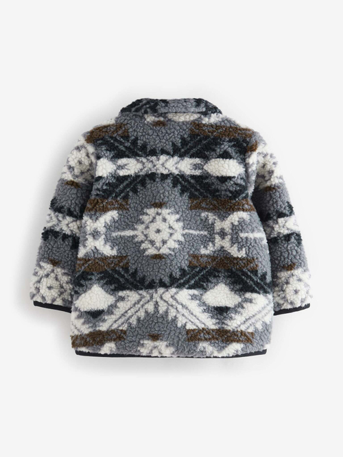 Рубашка из флиса для мальчика Next K83-277, Серый