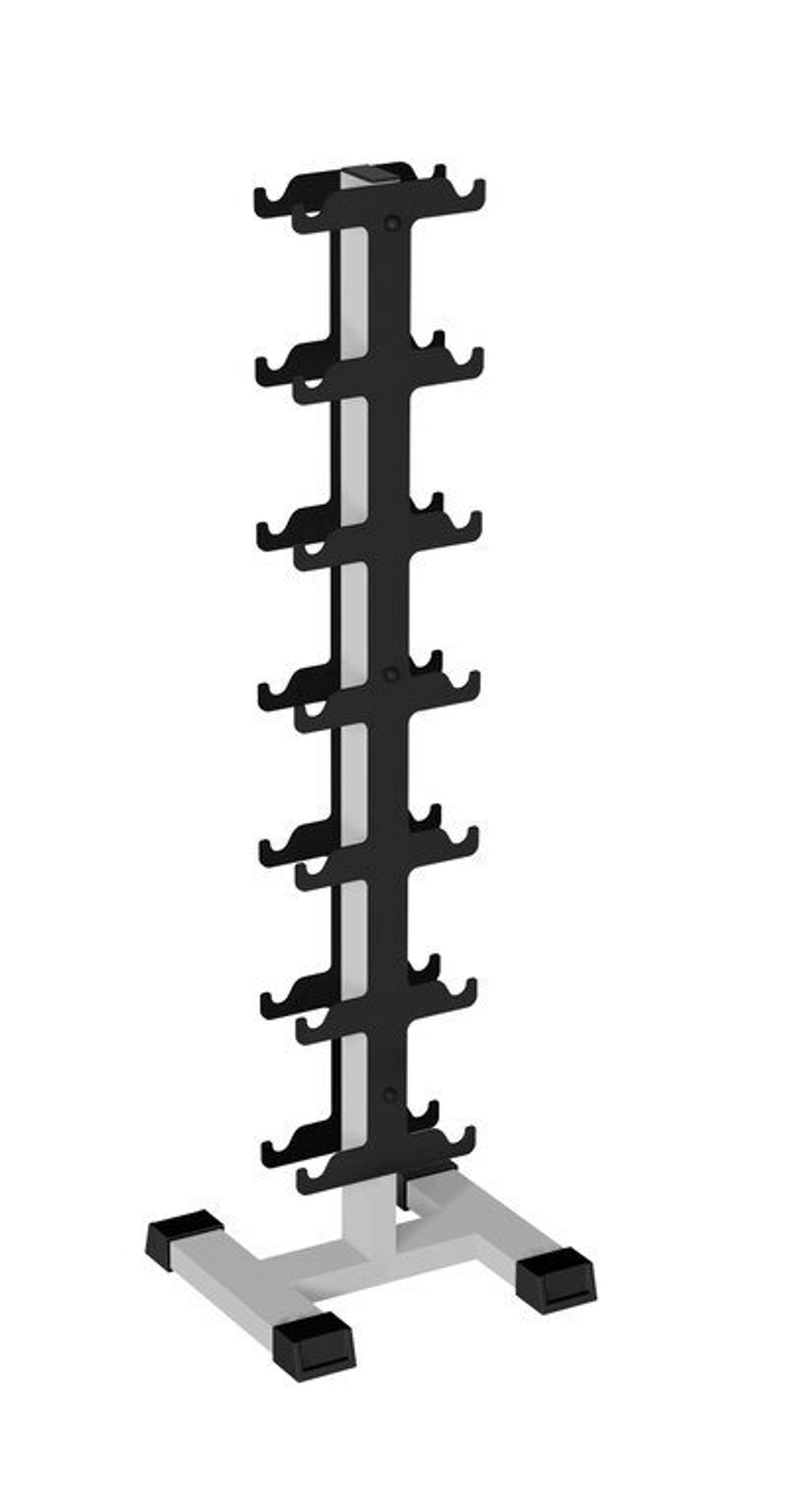Стойка для профессиональных гантелей вертикальная на 7 пар Белый