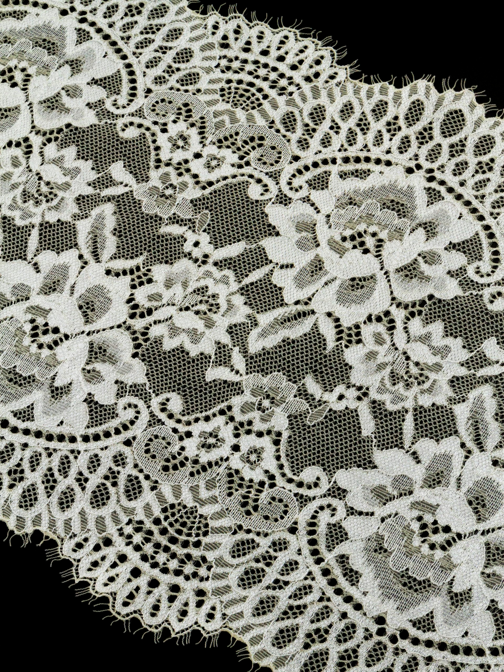 Кружево шантильи эластичное шампань ширина 22 см