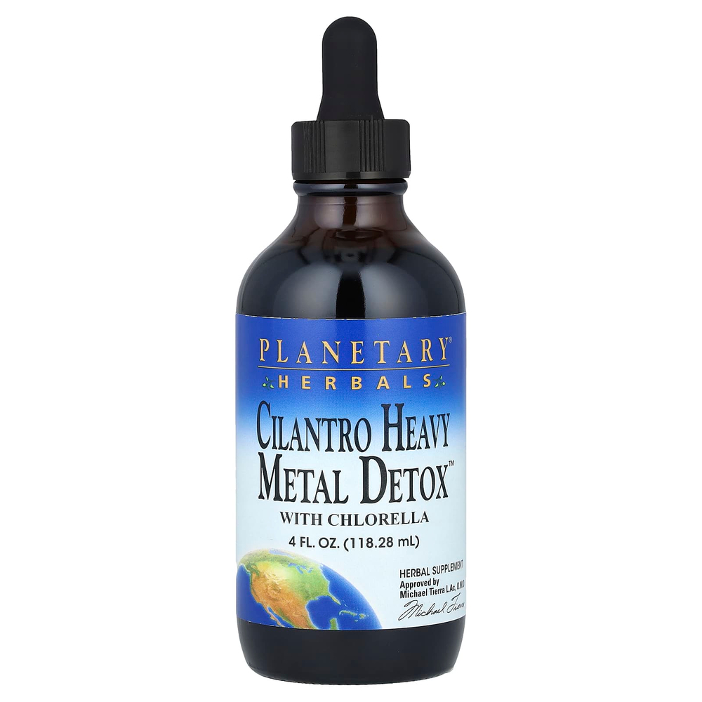 Planetary Herbals, Cilantro Heavy Metal Detox, кориандровая добавка с хлореллой, 118,28 мл (4 жидк. унции)