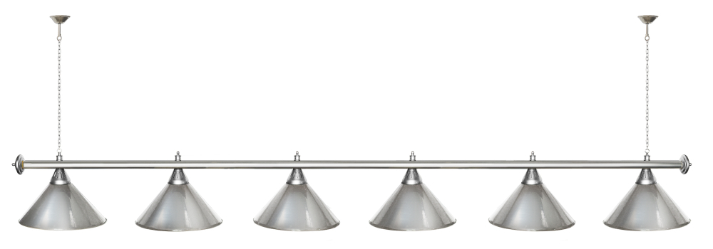 Лампа STARTBILLIARDS 6 пл. (плафоны зеленые,штанга золотая,фурнитура золото)