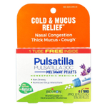 Boiron, Pulsatilla, от простуды и снятия слизи, гранулы Meltaway, 30C, 3 тюбика, 80 гранул в каждой
