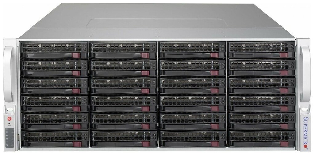Сервер Supermicro SuperStorage 6049P-E1CR36L без процессора/без ОЗУ/без накопителей/количество отсеков 2.5" hot swap: 2/количество отсеков 3.5" hot swap: 36/2 x 1200 Вт/LAN 10 Гбит/c