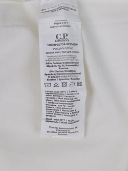 Поло с длинным рукавом C.P. Company Stretch Piquet White