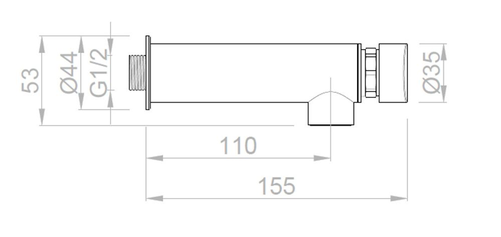 Кран Evotemp LEED настенный 1,89 л/мин.07450.LN