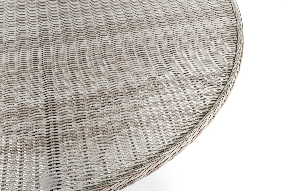 "Эспрессо" плетеный круглый стол, диаметр 150 см, цвет бежевый