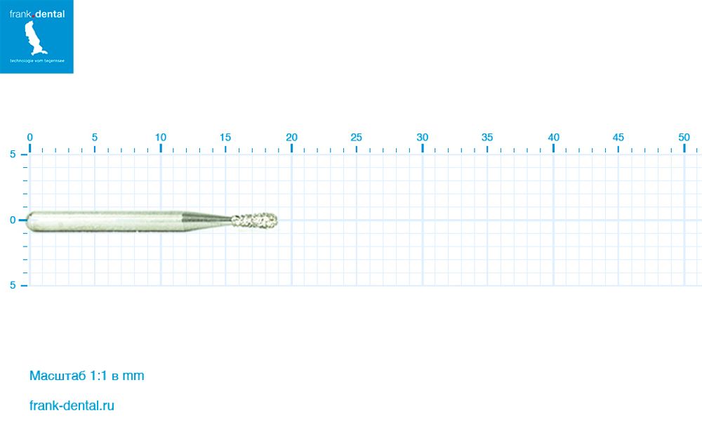 Бор алмазный стандартный Frank Dental типа FG - D.822.012.FG
