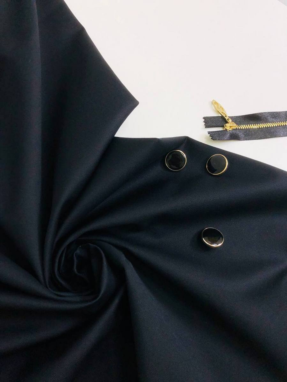 Коттон брючный, черный NB#129