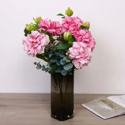 Ваза стеклянная «GREY GLASS» 11*28см