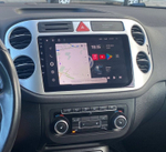 Магнитола для Volkswagen Tiguan 1 2007-2016, Golf Plus (рамка 9 серебро, любая кнопка) - Teyes CC3L на Android 10, 8-ядер, CarPlay, 4G SIM-слот