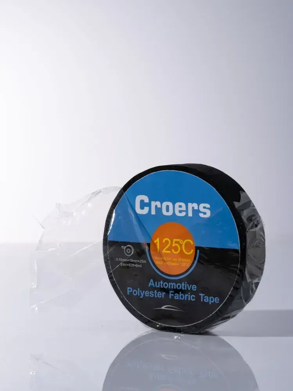 Изолента автомобильная тканевая ХБ для проводов черная, 19мм х 25м, набор 3 шт