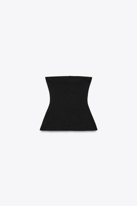 ZARA ТОП-БАНДО В СТИЛЕ ИНТЕРЛОК, ЧЕРНЫЙ