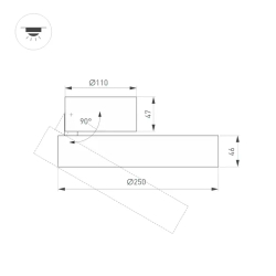 Светильник SP-RONDO-FLAP-R250-30W Warm3000 (BK, 110 deg) (Arlight, IP40 Металл, 3 года) 028172