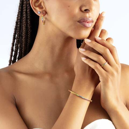 Серьги Coeur de Lion Multicolour Rainbow-Gold 0147/23-1535