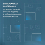 Душевой уголок AM.PM Func 120x80 W84G-403-12080-BТ профиль Черный матовый стекло прозрачное