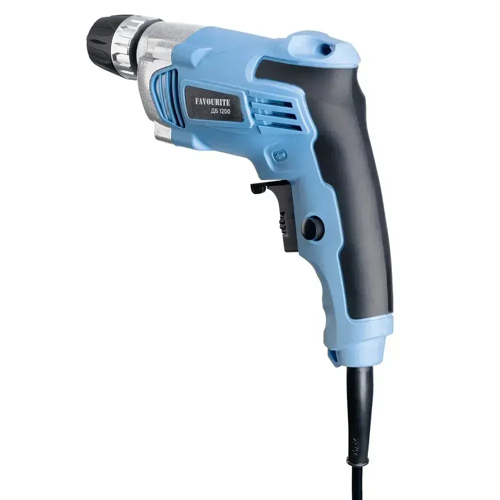 Дрель электрическая от сети, 1200 Вт, регулировка оборотов 0-3000 об/мин, БЗП 0.8-10 мм, 10/13 мм