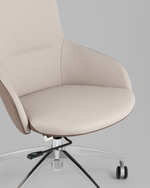 Кресло офисное TopChairs Soulo светло-серый, коричневый