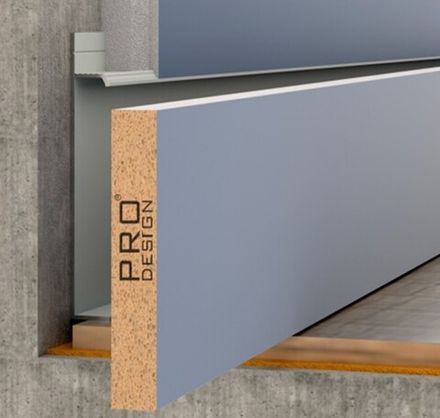 Вставка в плинтус Pro Design матовая эмаль по RAL, 2700x200 мм