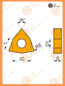 Пластина WCMX040208FN STU025J STI 10 штук СпецТехИнструмент