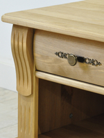 Тумба под телевизор 160х47х40, Susanna, с ящиками и полками, под тв, массив сосны, бейц, Dipriz