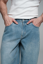 Джинсы широкие | light blue