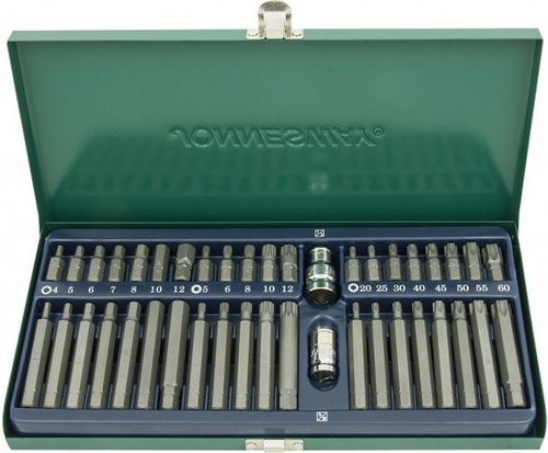 Набор бит 42 предм. торкс, сплайн, шестигранники (JONNESWAY)