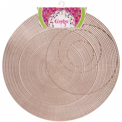 Салфетка плетеная 40см «Юпитер» розовое золото