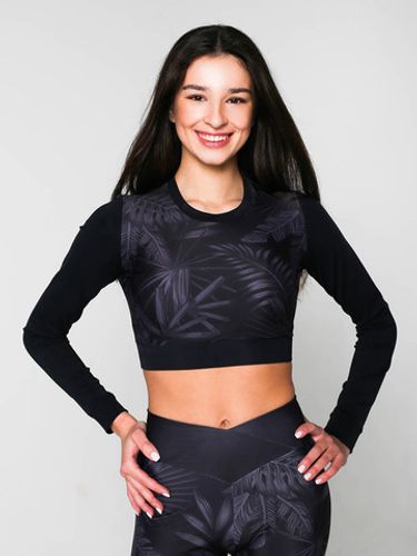 Short Rashguard Black Palms