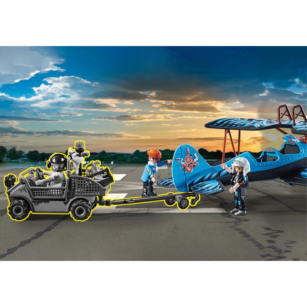 Игровой набор Playmobil 70831 Воздушное каскадёрское шоу Биплан Феникс 70831 45 деталей — фото 9