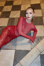 Боди лонгслив из сетки