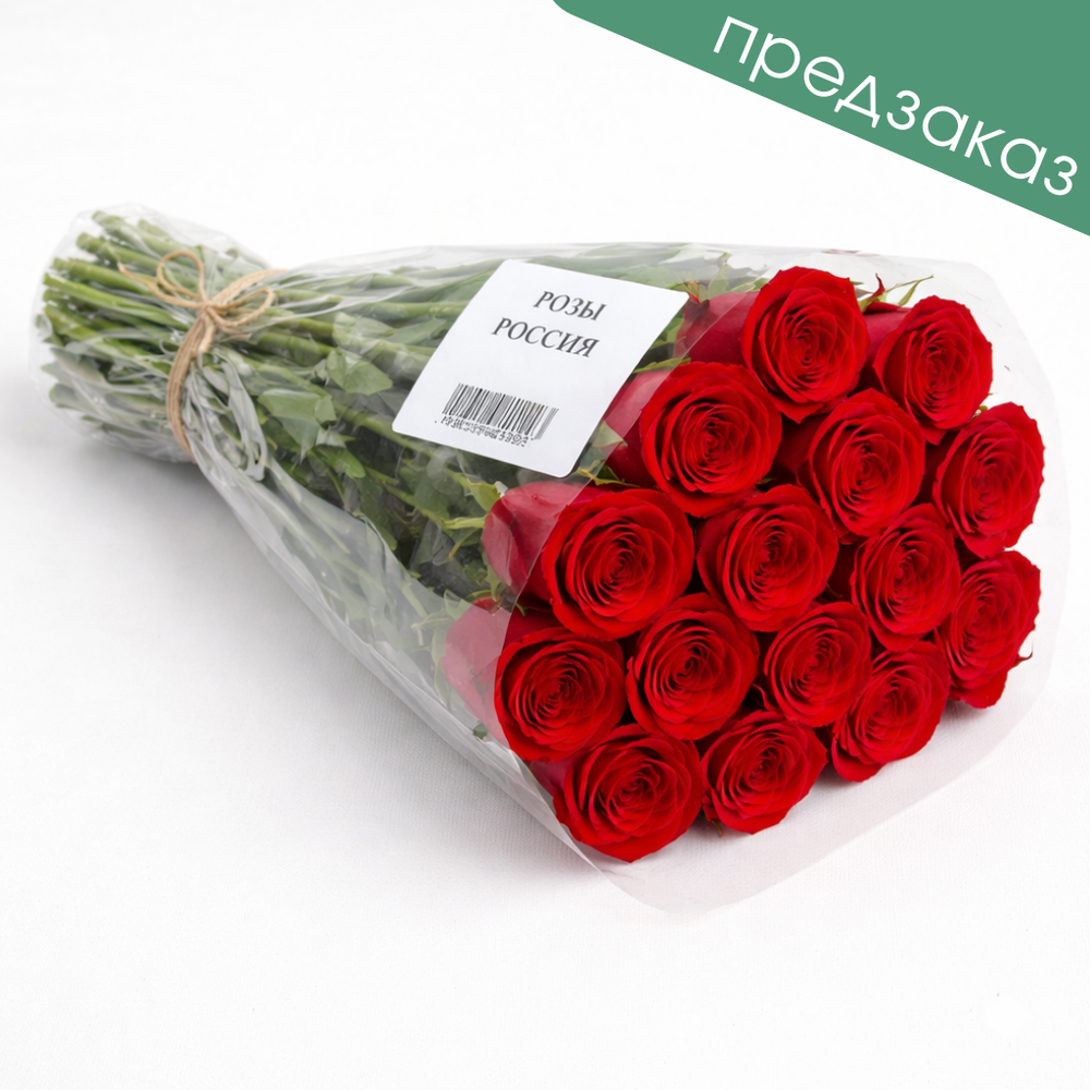 15 роз в пачке от производителя, красные (по предзаказу)