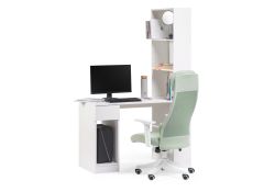 Письменный стол Лайт 10.01 115,3х58,2х179 белый гладкий 101