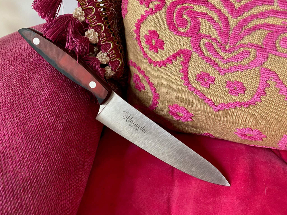 🏆Кухонный нож Alexander M PRO AUS-8 Red G10