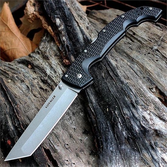 Складной нож Cold Steel 29AXT Voyager X Large Tanto c клинком из стали AUS-10A, рукоять Grivory (Griv-Ex)