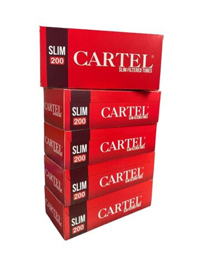 Гильзы для сигарет "Cartel" Slim Red 5х200шт (Комплект)