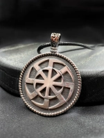 Славянская подвеска оберег Коловрат магический амулет из стали