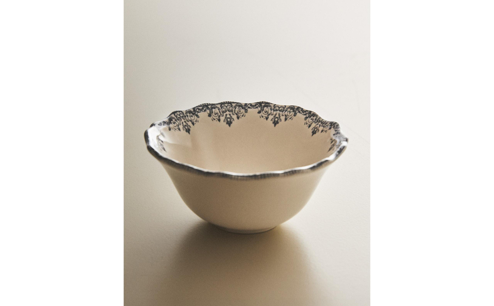 Zara Home миска из фаянса, цвет синий, 14 см · 8267/467