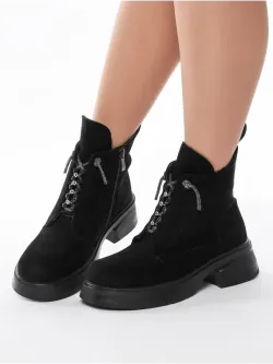 Зимние ботинки на высокой платформе