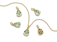 Подвеска Капля-мини с кристаллом, 10,5мм