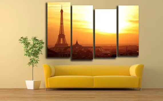 Модульная картина "Париж закат"