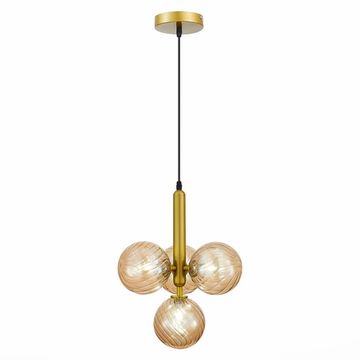 SLE220323-04 Светильник подвесной Золото/Янтарный G9 4*5W 4000K SALERNO