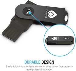 FIDO U2F Security Key Thetis [Алюминиевая складная конструкция] Универсальный ключ двухфакторной аутентификации (USB Type A) для защиты в Windows/Linux/Mac OS, Gmail, Facebook, Dropbox, Salesforce, GitHub