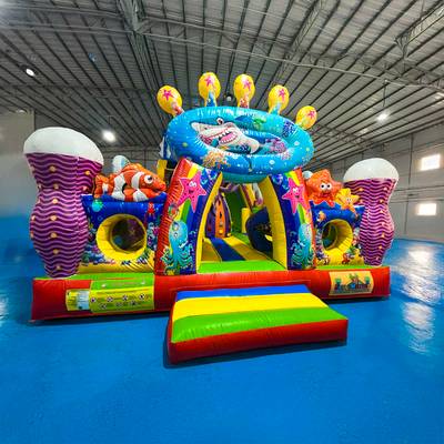 Коммерческий надувной батут  «В гостях у моря 3», 10*5*5 м