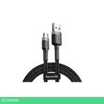 Кабель Baseus Cafule 1m Gray/Black (CAMKLF-BG1)