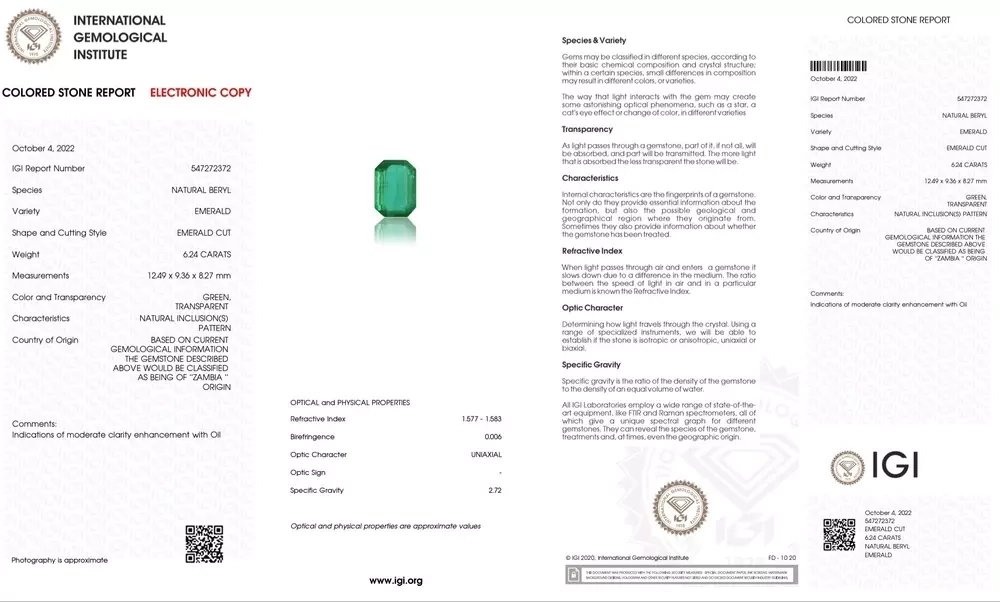 Кольцо с бриллиантом и замбийским изумрудом