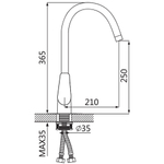 Смеситель для кухни Oute T28 T2813BK-2