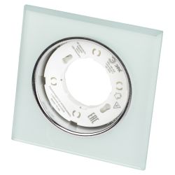 Светильник встраиваемый cо светодиодной подсветкой ЭРА DK LD50 FR под лампу GX53 белый матовый